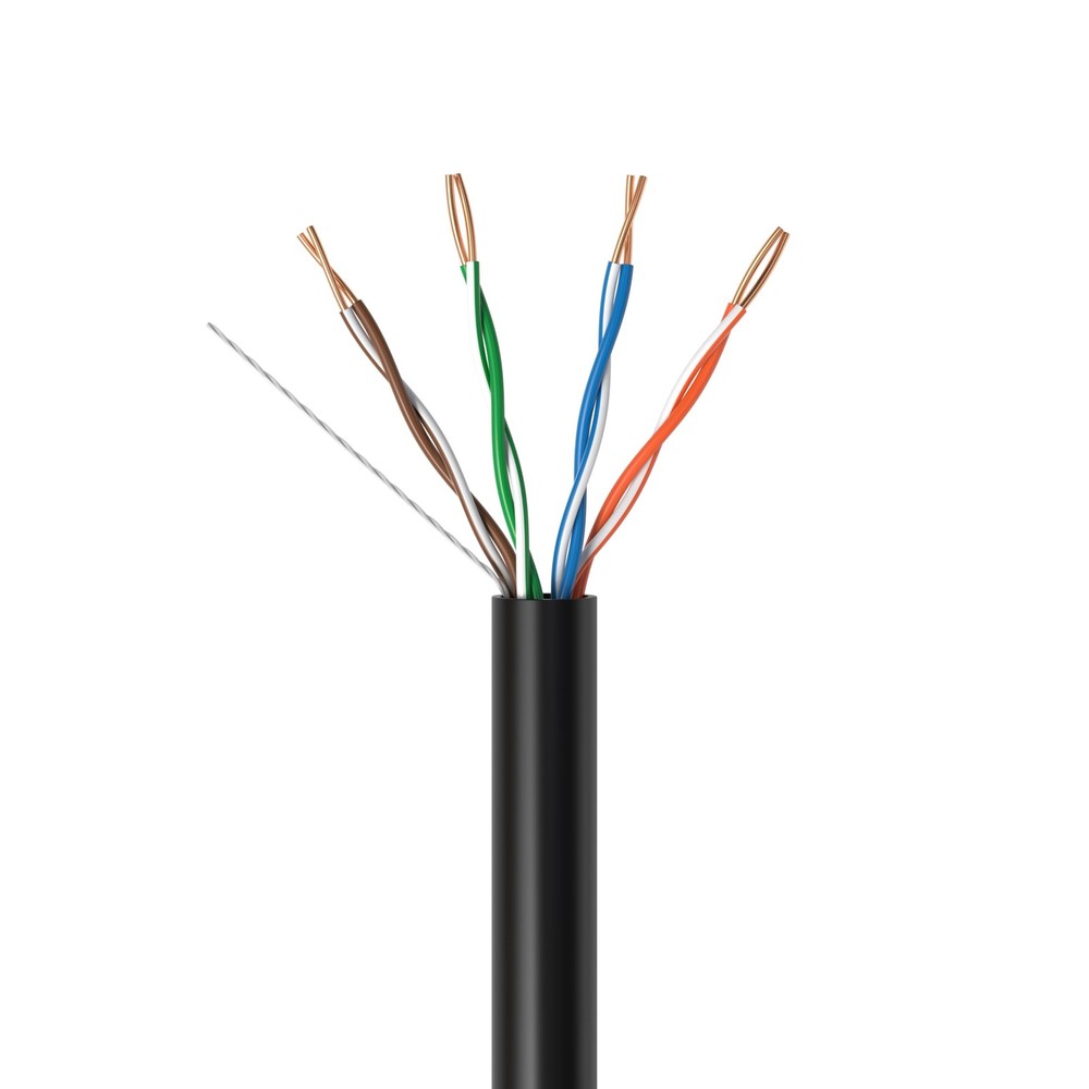 1000ft Cat5e Solid 24AWG Cable UTP Cat5 Bulk Pull Box Network Copper Clad Alu...