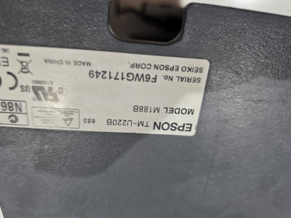 Epson Receipt Printer TM-U220B M188B With AC Adapter