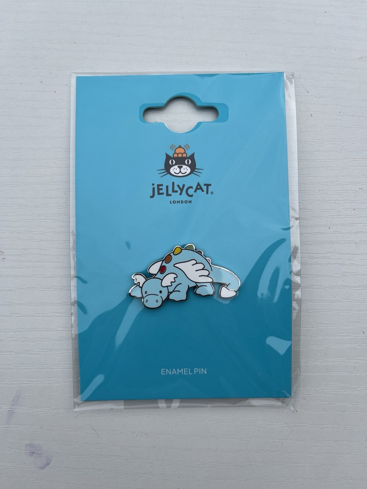 AUTHENTIC Jellycat Official Sky Dragon enamel pin- NEW- FAST SHIP