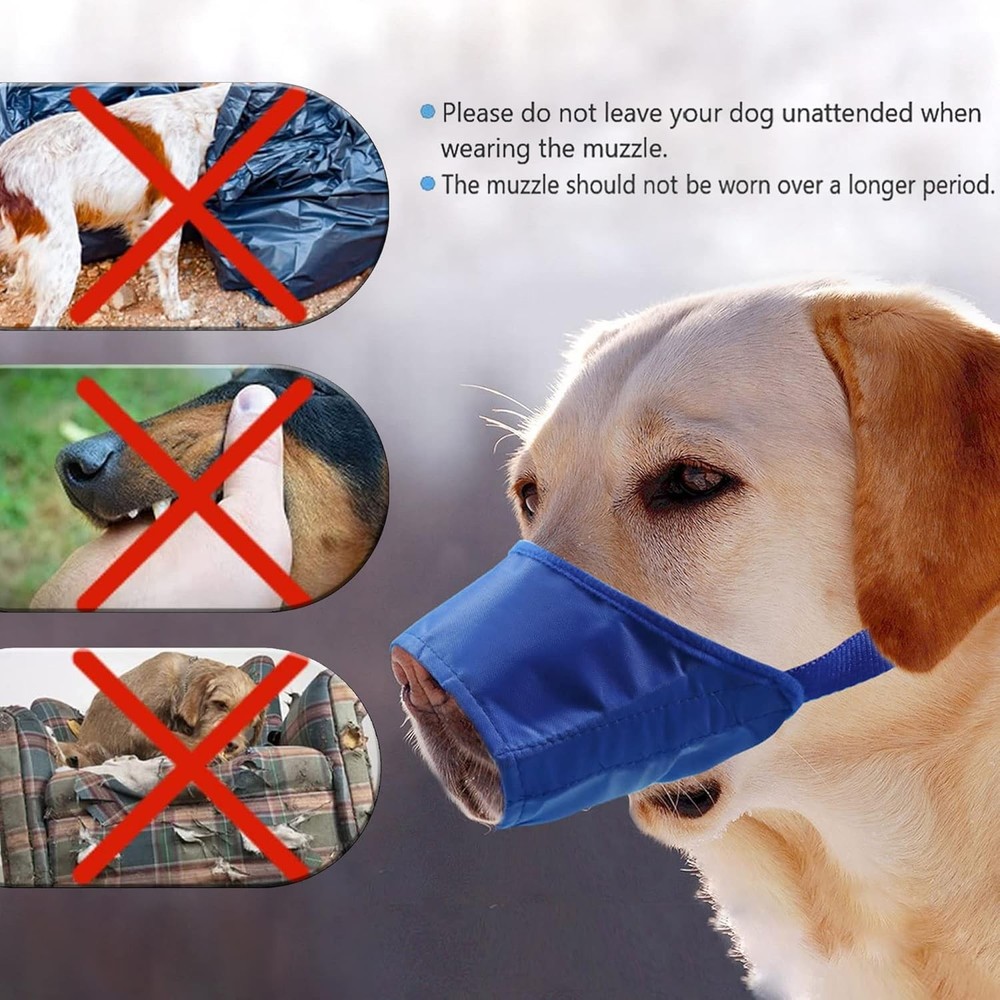 Dog Soft Anti-Biting Barking Chewing Breathable Waterproof Adjustable Small