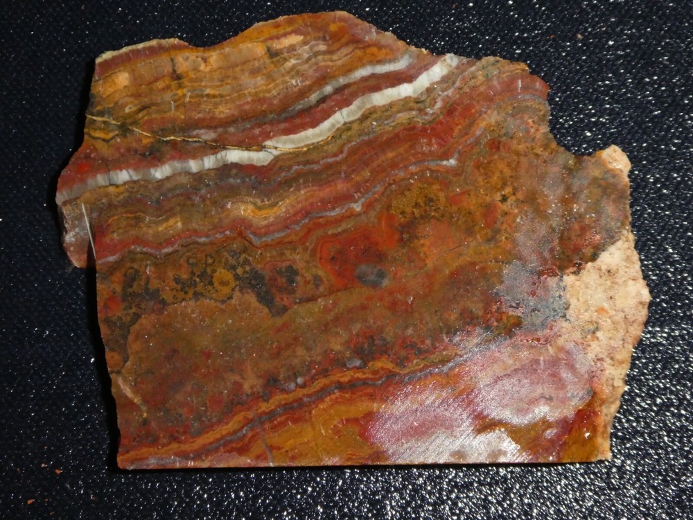 Unknown Agate slab- 3 1/2 "  x  2 3/4   "--rough, cabbing, display.