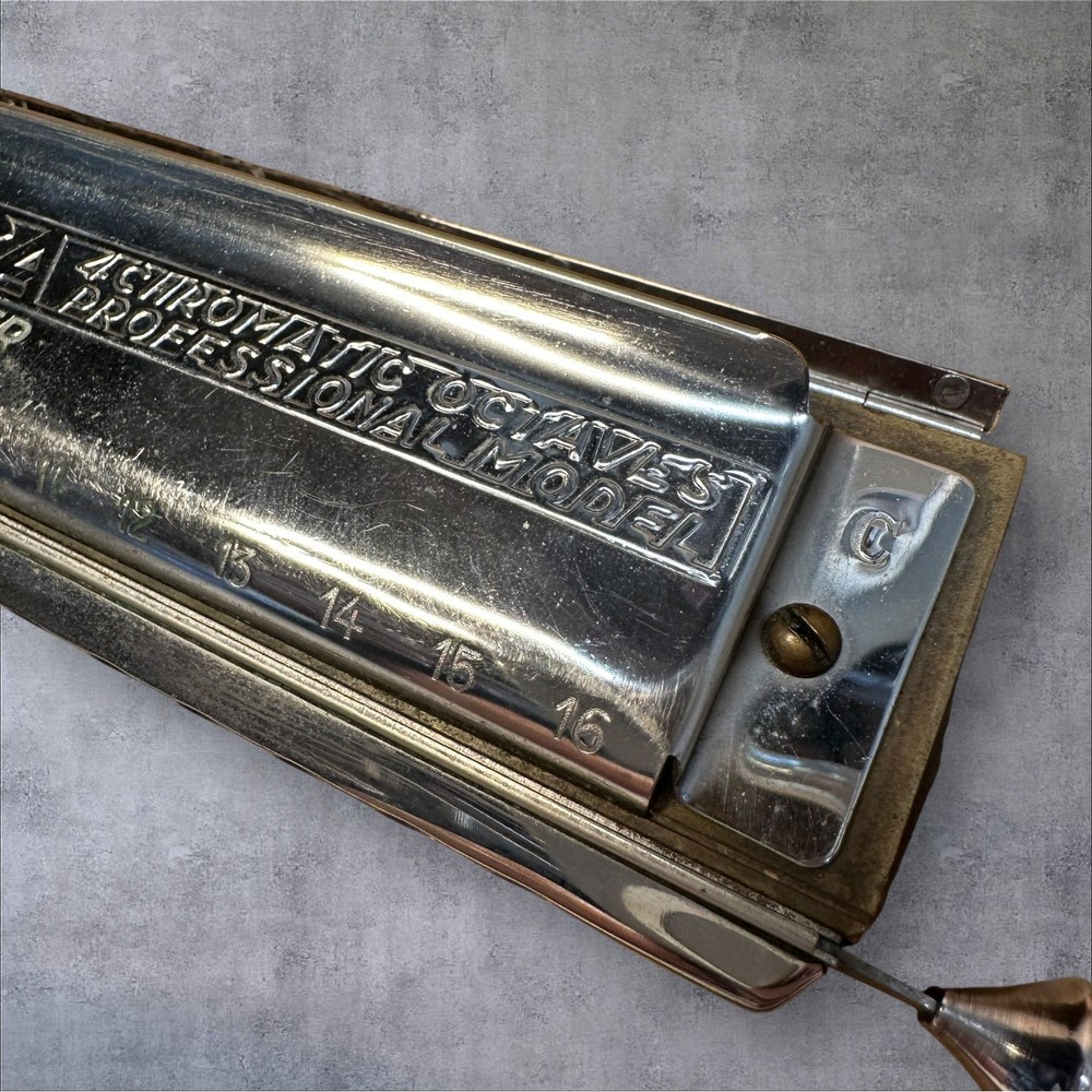 Hohner 64 Chromonica Harmonica Nr. 280 Silver Tone 4 Octave Professional Model