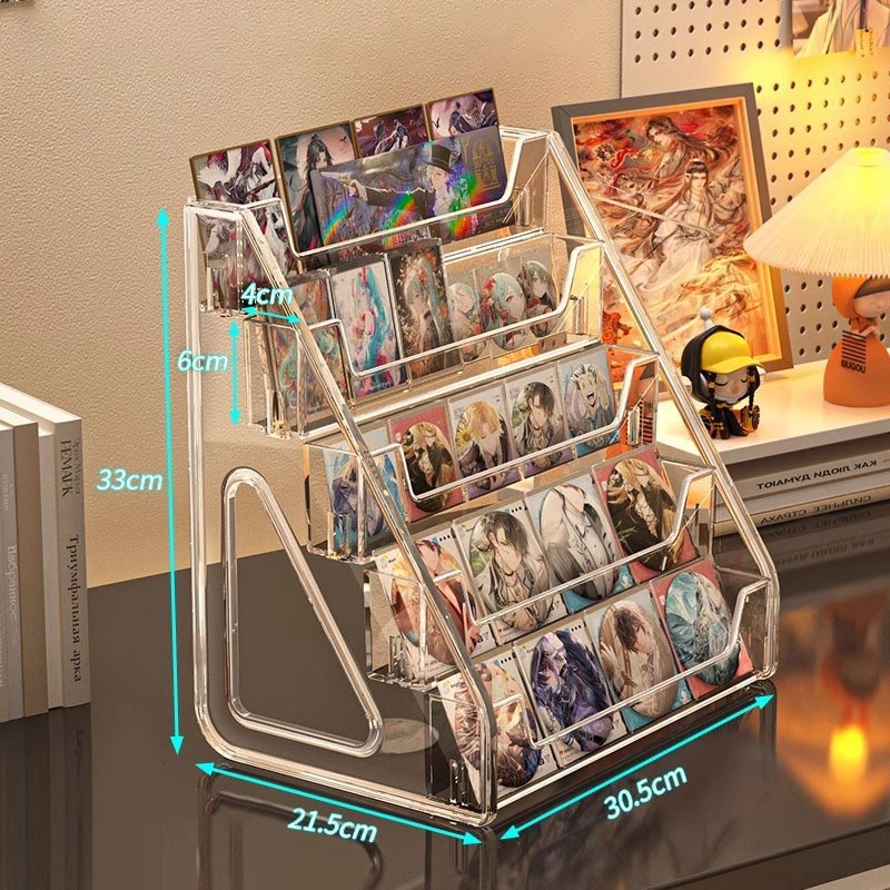 5Tier Display Rack Transparent Storage Rack Multifunctional Counter Display Rack