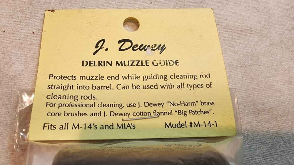 J. Dewey Delrin Muzzle Guide #M-14-1, Safe Bore Cleaning Tool