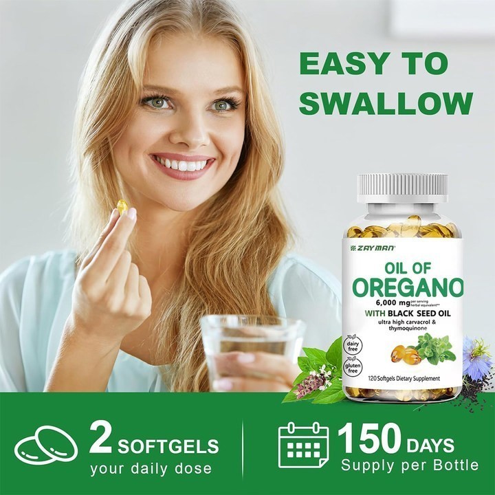 Oregano Oil 6000mg 120 Softgels Capsules Pills Contains Carvacrol Immue Support