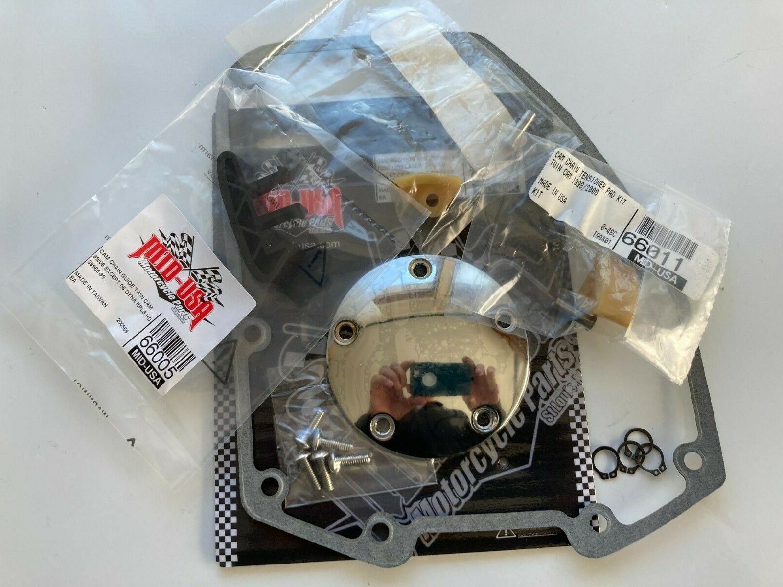 TWIN CAM TENSIONER PAD CAM GUIDE CVR GASKET KIT 1999-2006 39954-99A, 39964-99a