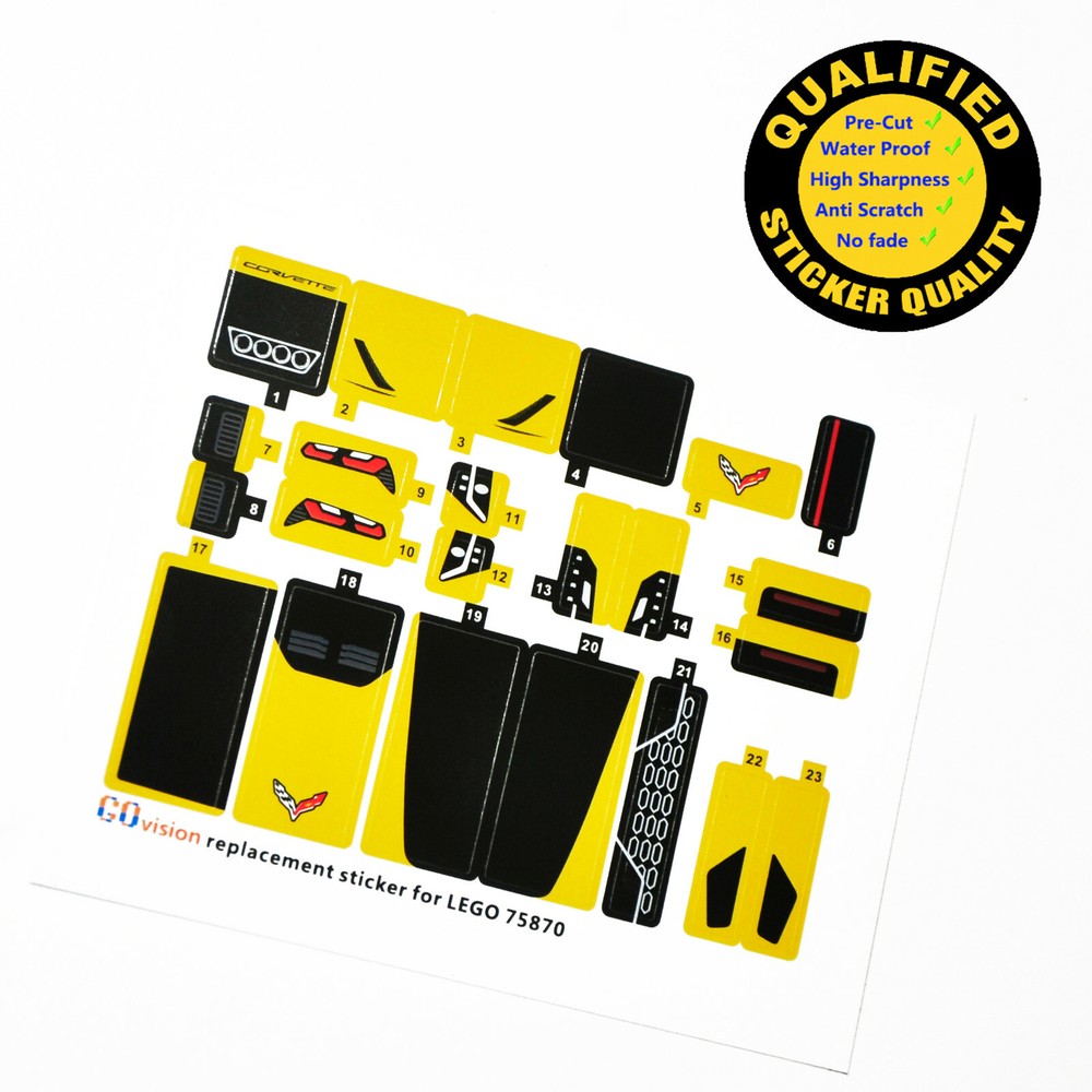 Replacement sticker for set 75870 Precut sticker