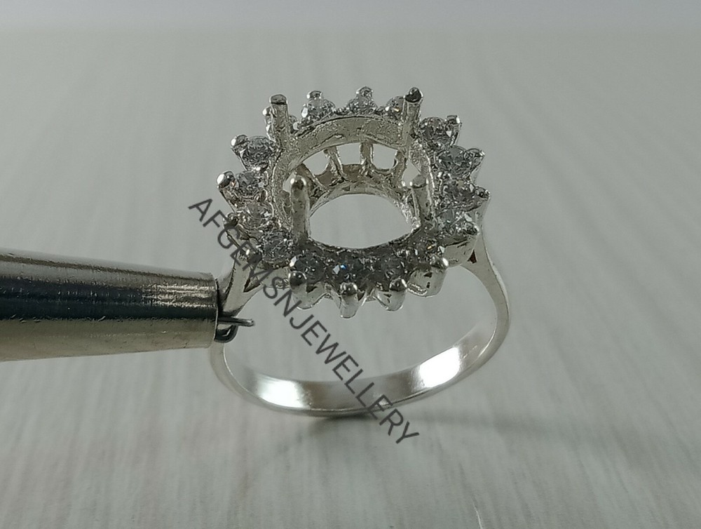 9X9MM Round Semi Mount Ring Without Stone Ring Wedding Ring Prong Setting Ring