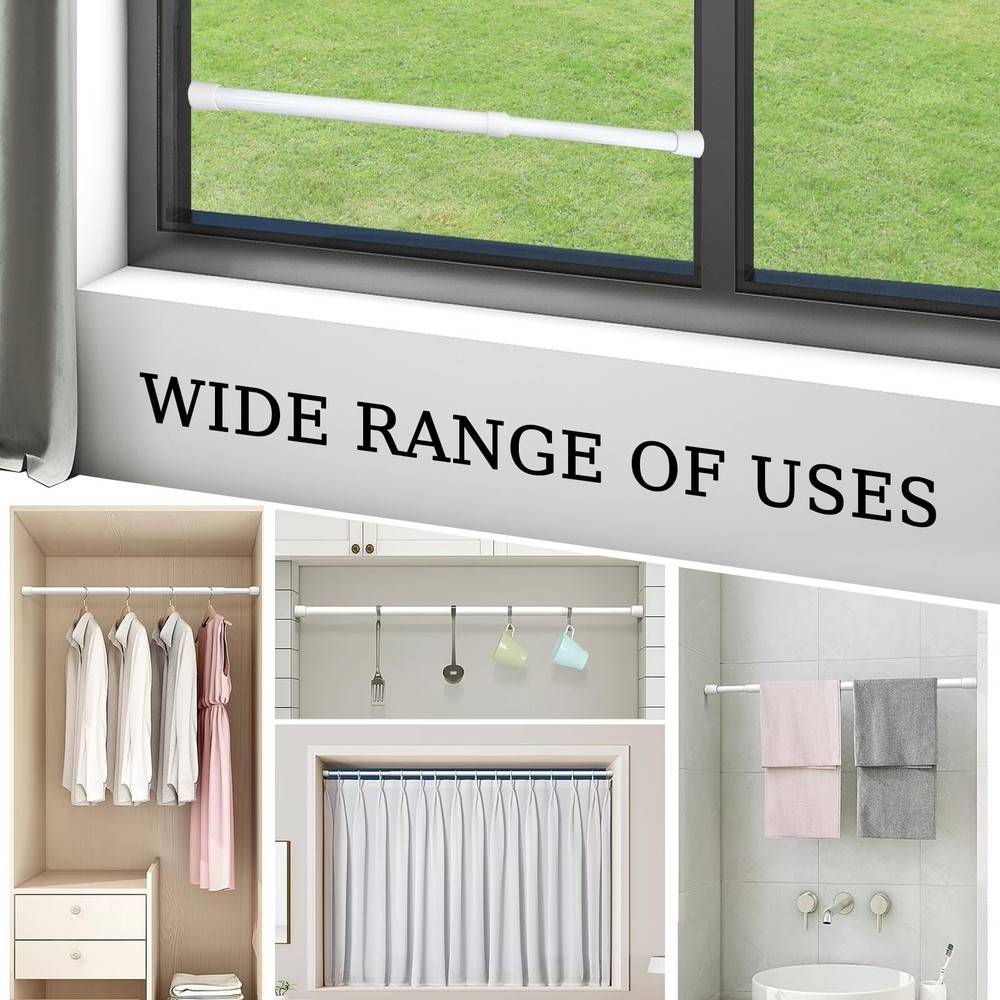 2 Pack Window Security Bars Adjustable Sliding Glass Door Lock Bars 15.7''-27...