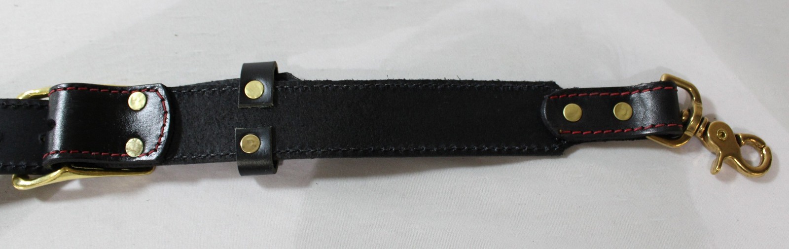 Fully Involved Leather Unisex Leather Radio Strap AC2 Black Size XS (54"-60")