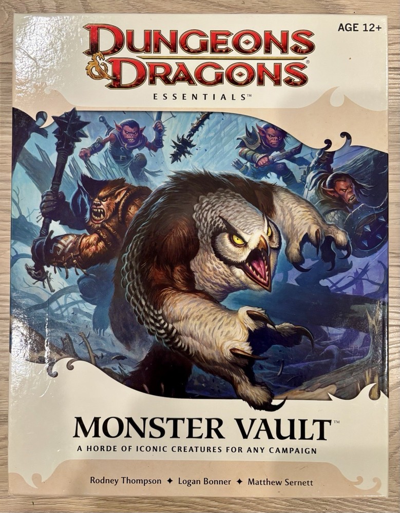 Dungeons & Dragons 4e: Monster Vault Box Set Complete Unpunched 4th Essentials