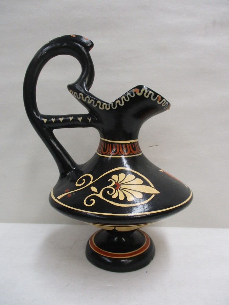 D. Vassil Mini Hand Painted Greek Pitcher Pottery Decorative Serveware