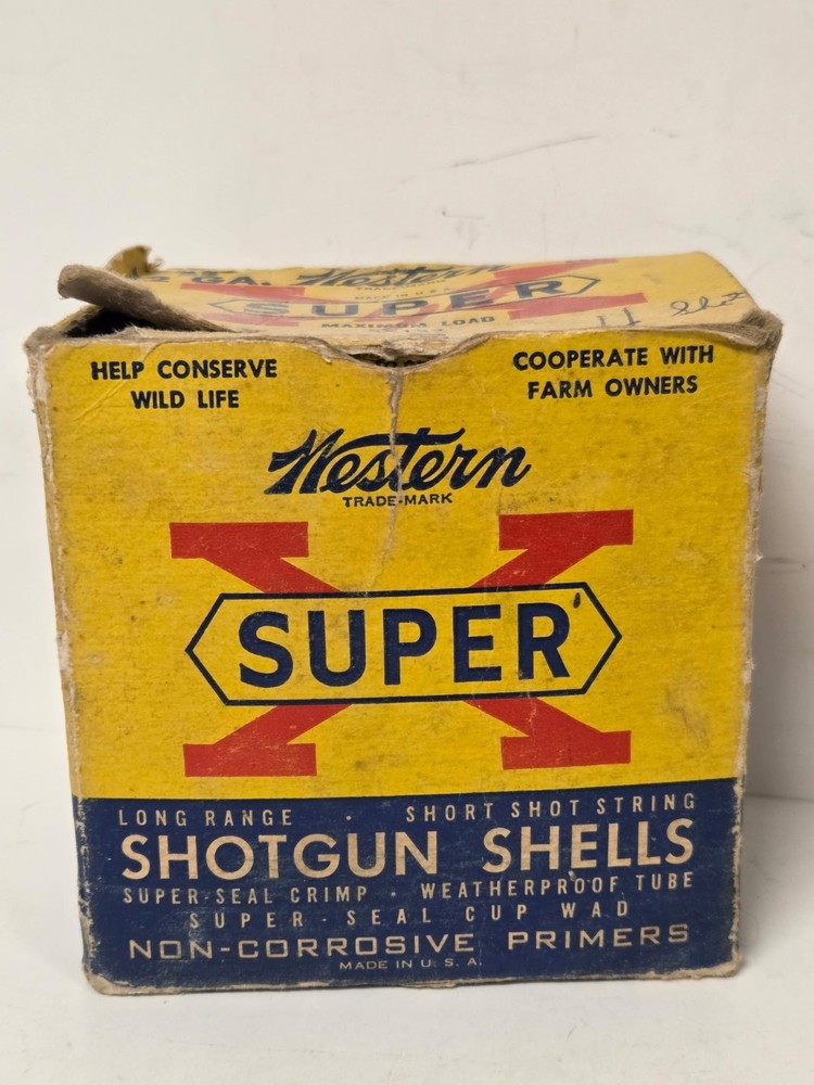 Empty Western Super X 12 Ga Shotgun Shell Box