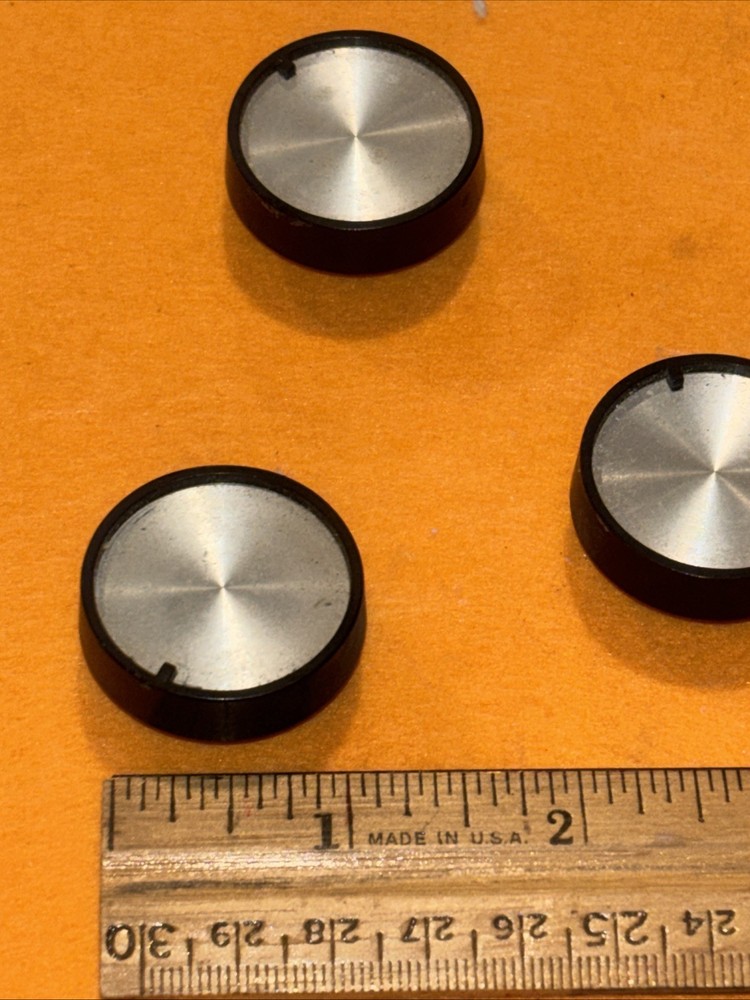3 Vintage Radio Knobs