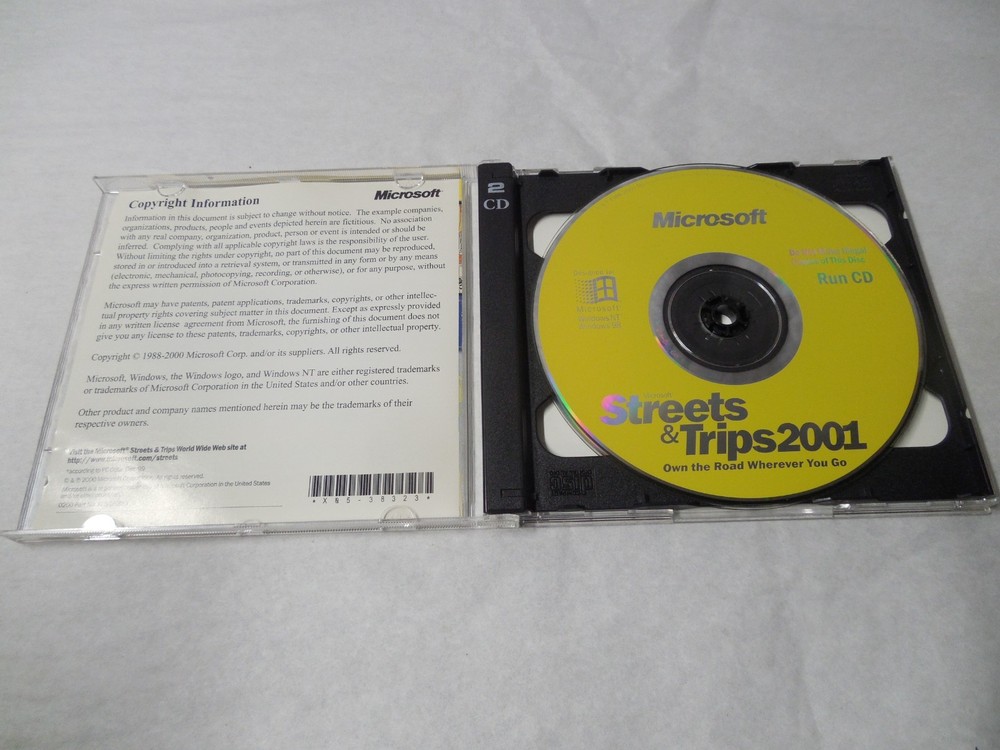 Microsoft Streets And Trips 2001 2 CDs