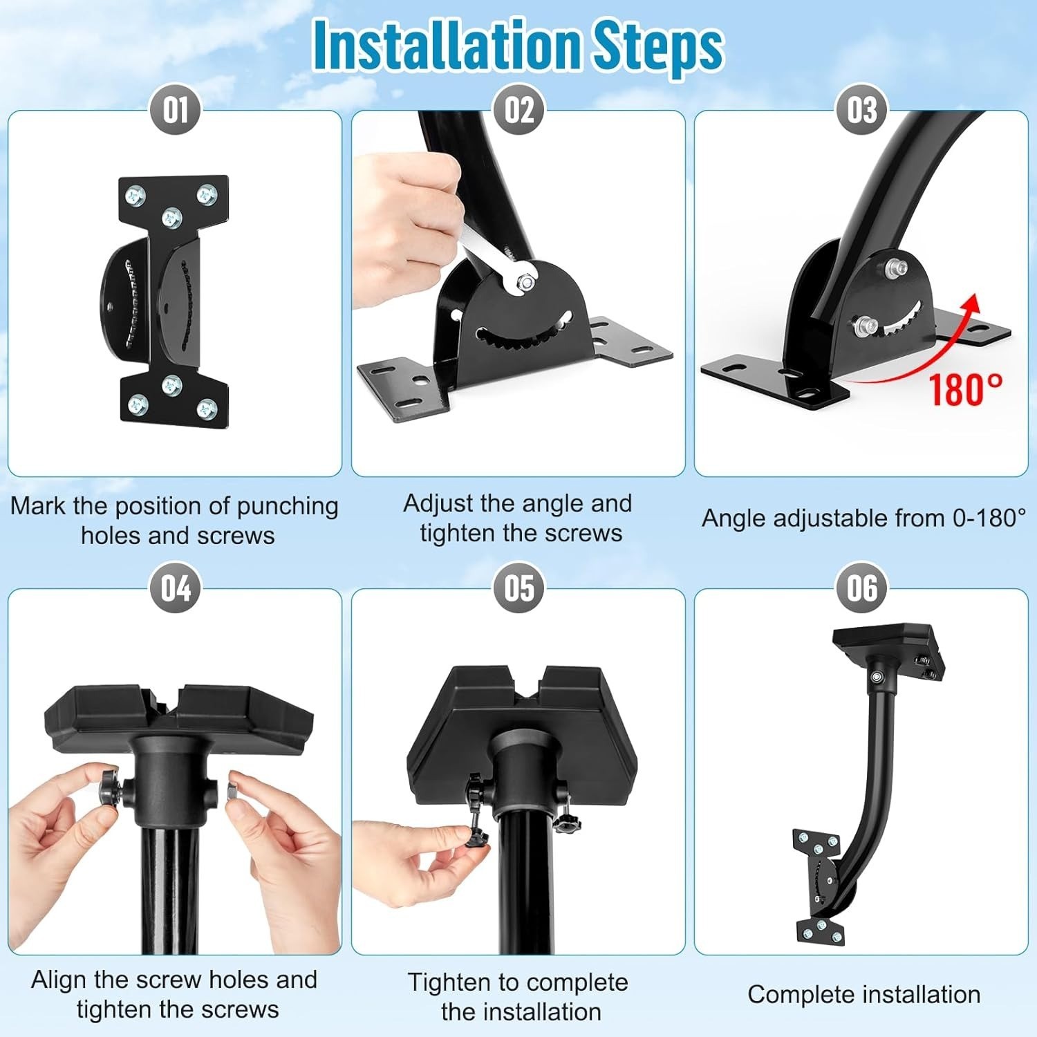 Starlink Gen 3Heavy Duty Mounting Kit 180 Adjustable Pole Mount for Internet Kit