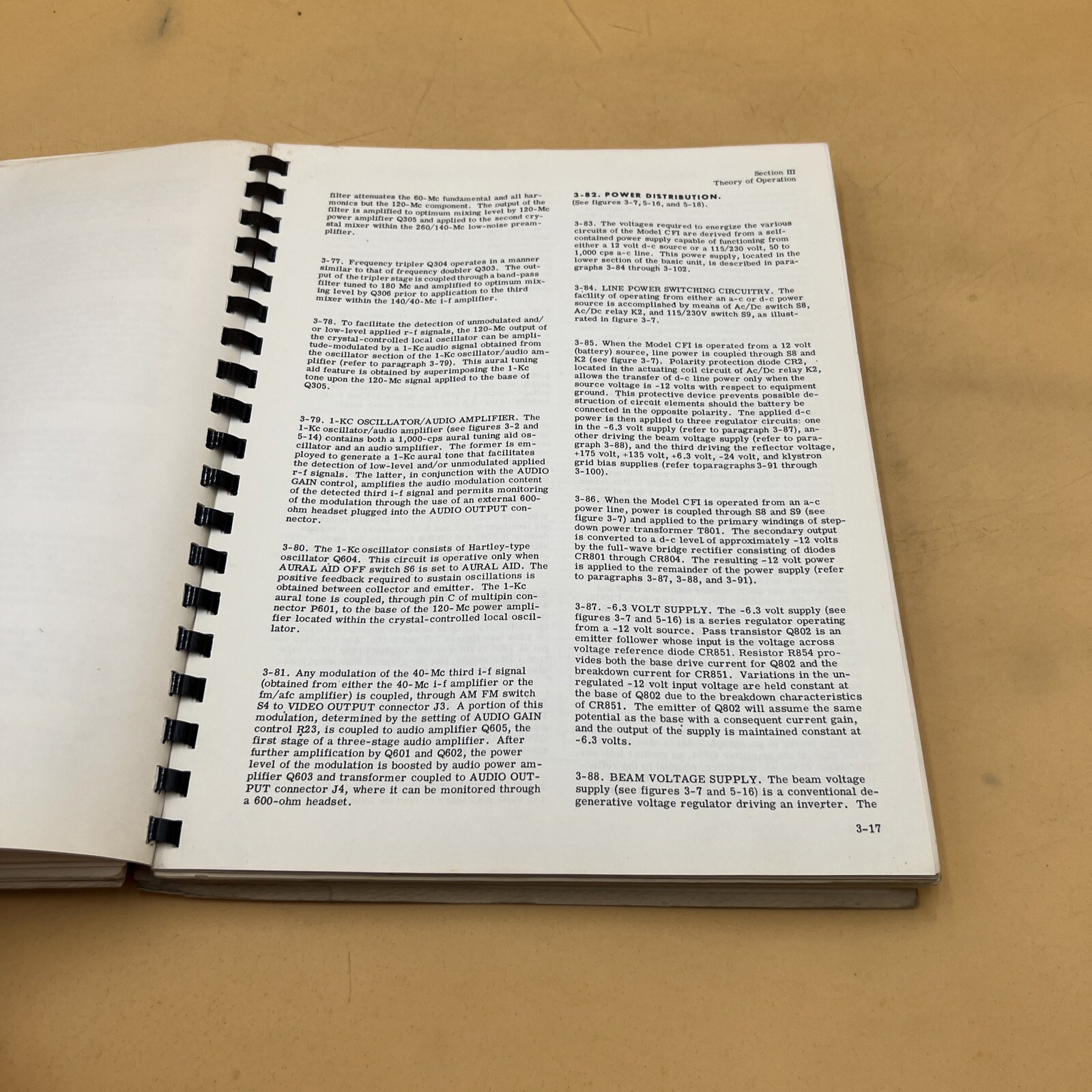 POLARAD CALIBRATED FIELD INTENSITY RECEIVER MODEL CFI OPERATING REPAIR HANDBOOK