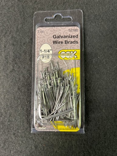 1-1-4"  #18 Galvanized Wire Brads  2-oz package