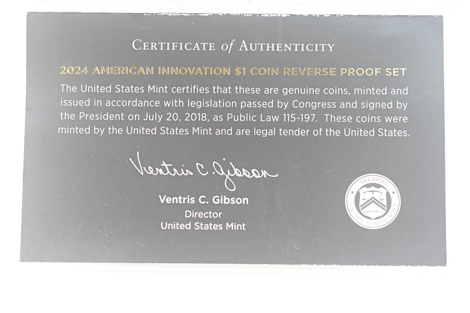 2024 S American Innovation $1 Reverse Proof Coin - all 4 coins for 2024