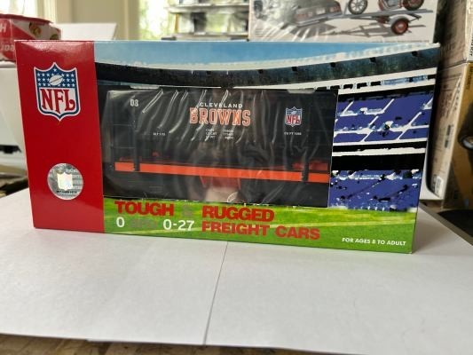 MTH RAILKING TRAINS RARE NFL CLEVELAND BROWNS O27 ORE CAR 30-75269 NEW IN BOX