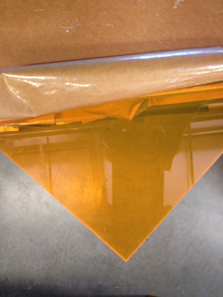 ORANGE FLUORESCENT ACRYLIC PLEXIGLASS 1/8" - PLASTIC SHEET **PICK THE SIZE**