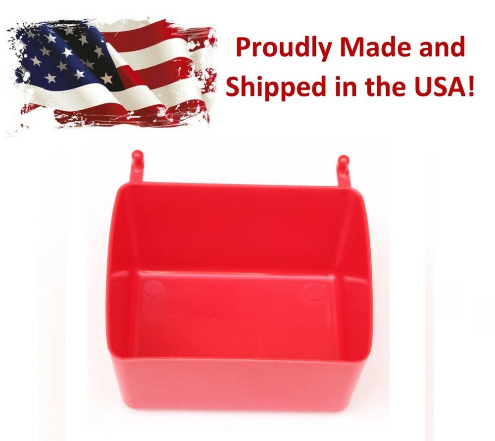 Small Plastic Red Pegboard Storage/Part Bins, Multi-Pack Pricing JSP Brand
