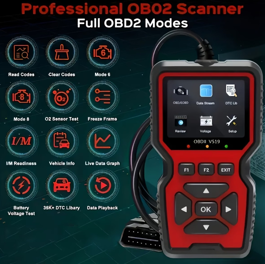 Automotive OBD2 Scanner Tool OBD Code Reader Car Diagnostic Check Engine Fault