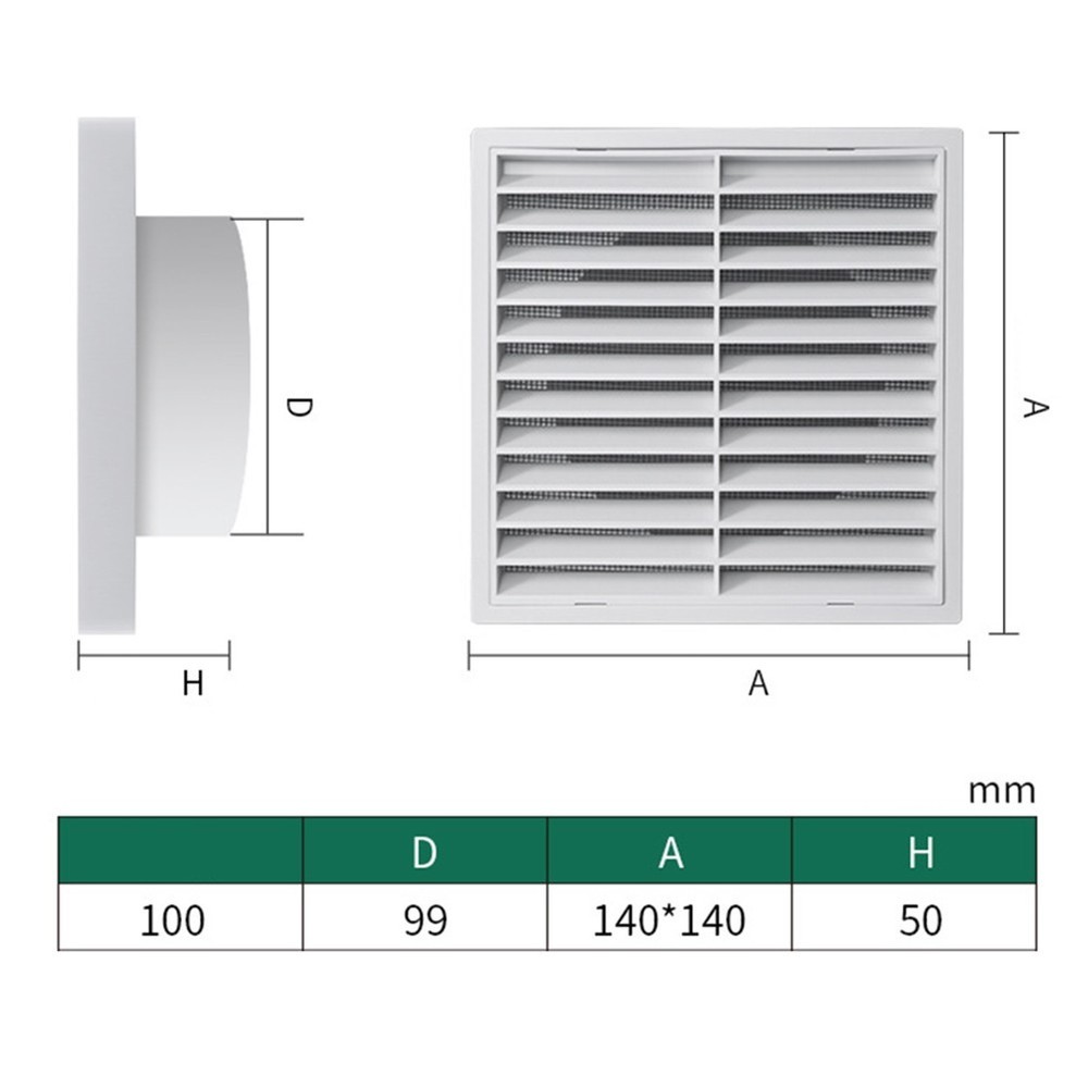 Easy To Install Efficient Ventilation 4-inch Pipe Diameter Dense Mesh Design