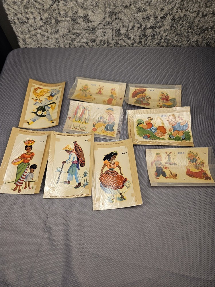 9 vtg duro Decorative Transfers #3