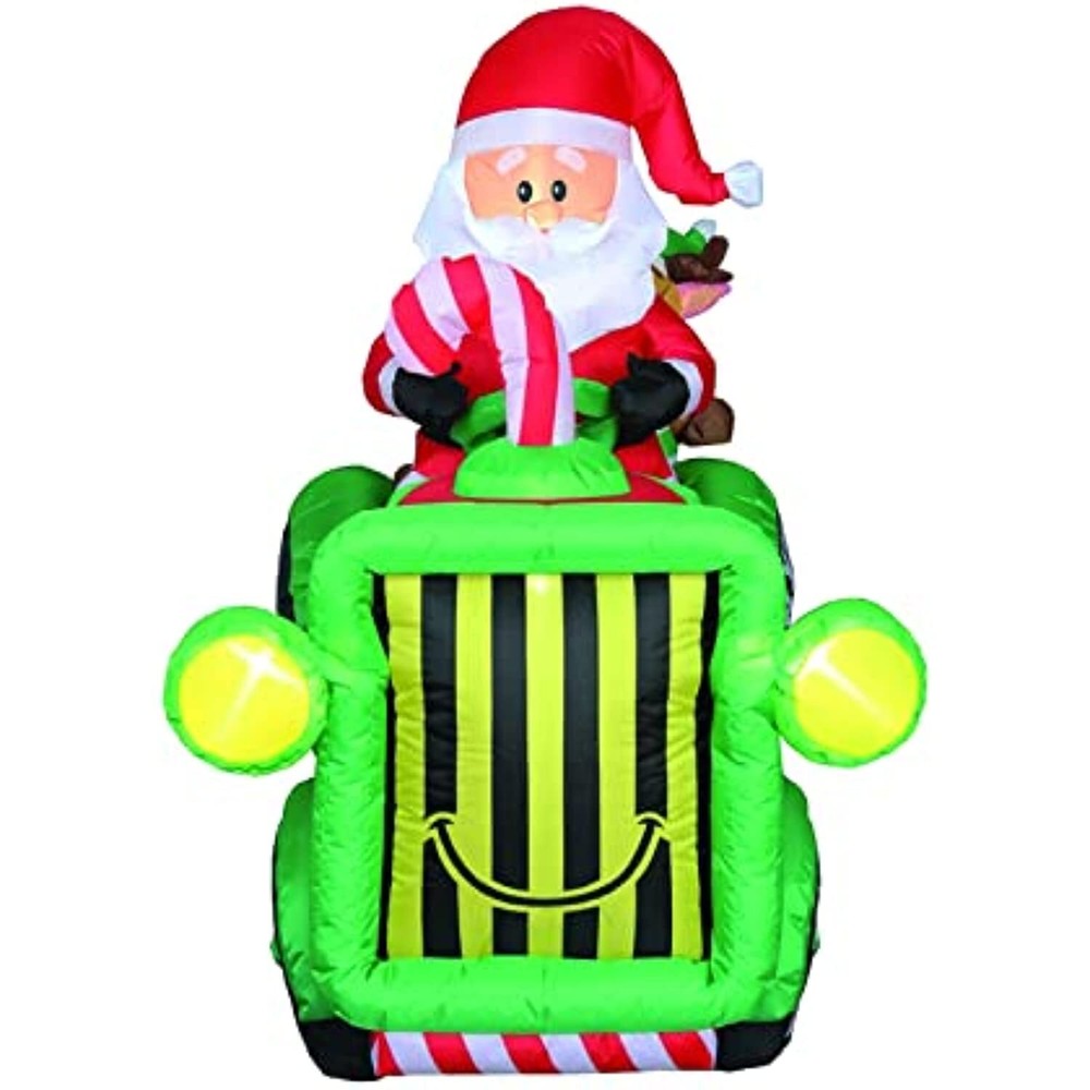 Santa with Tractor Inflatable