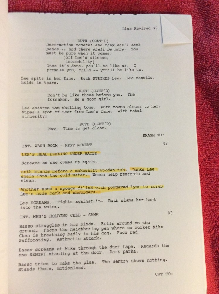 ORIGINAL SCRIPT BACKWOODS HAYLIE DUFF RYAN MERRIMAN DANNY NUCCI