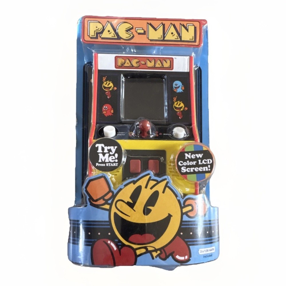 Pac-Man Mini Arcade Machine Basic Fun 2021 Retro Game New LCD Screen NIB