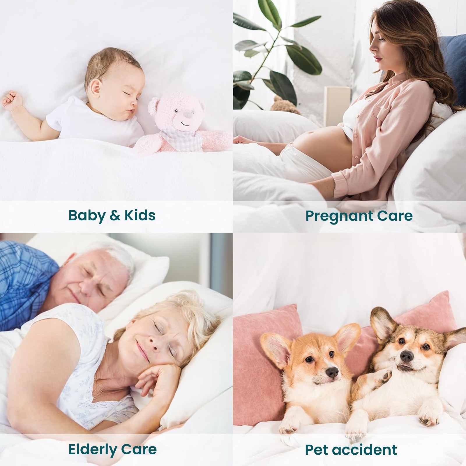 Waterproof Mattress Protector Quilted Fitted Mattress Cover 18" Deep Pocket