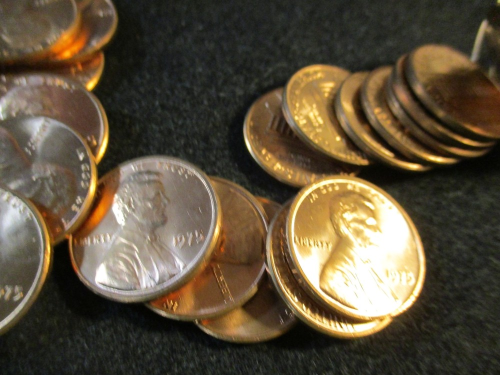 1975 LINCOLN CENT ROLL GEM BA