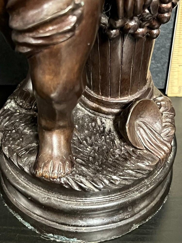 Vintage BRONZE CHERUB STATUE
