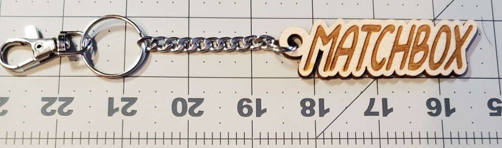 MATCHBOX KEYCHAIN WITH HARDWARE - HANDMADE