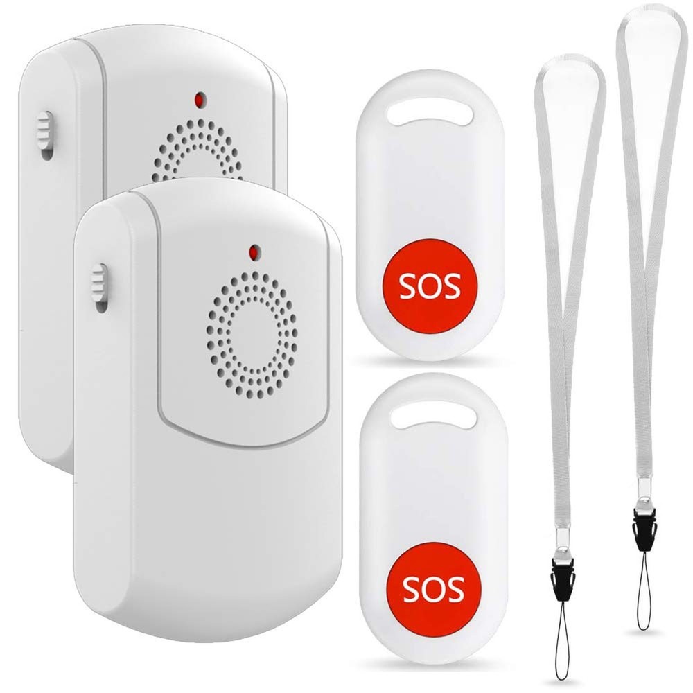 Evernary Caregiver Pager Wireless Call System Personal Alert Panic Button for...