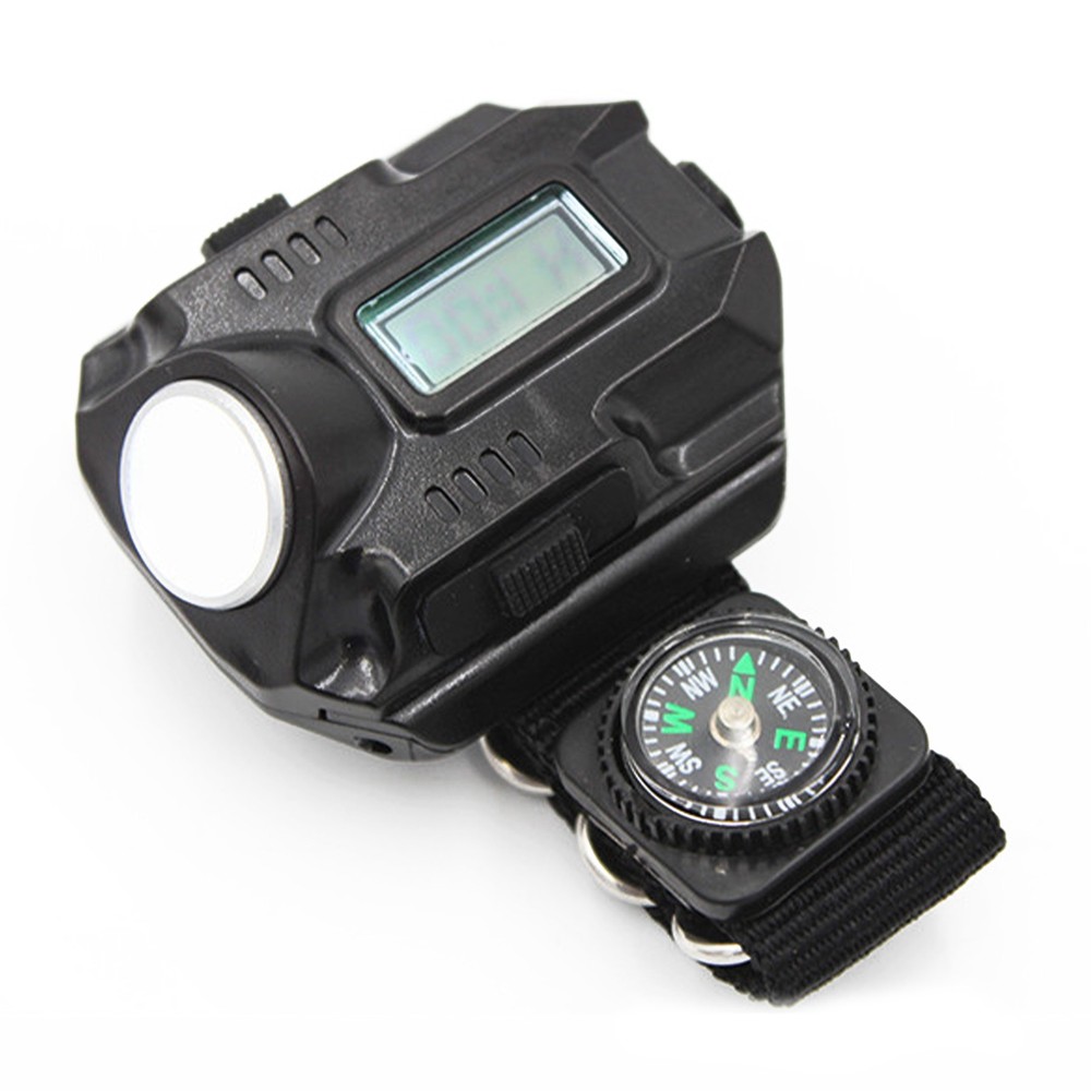 LED Wrist Watch Flashlight Torch Light USB Charging Rechargeable Flashlight B
