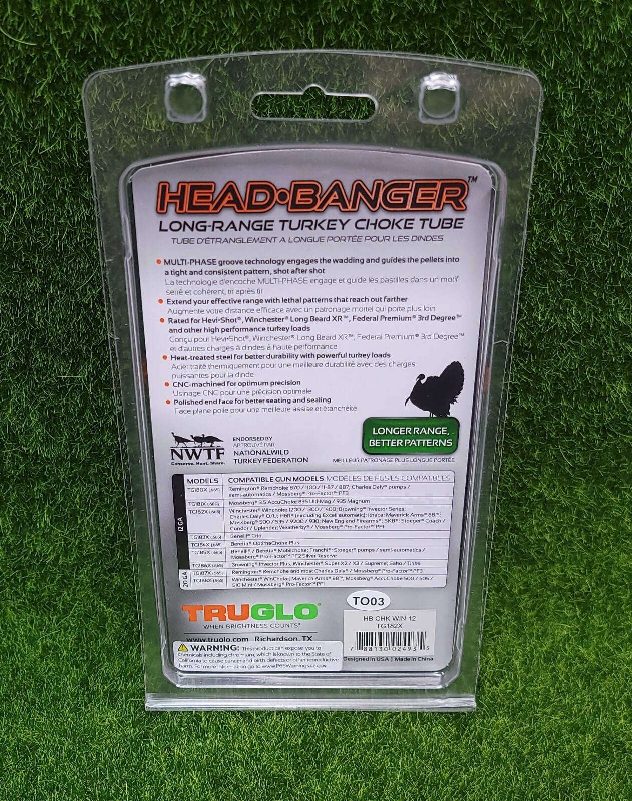 TruGlo Head Banger Turkey Choke Tube 12GA Winchester, Mossberg 500 - TG182X