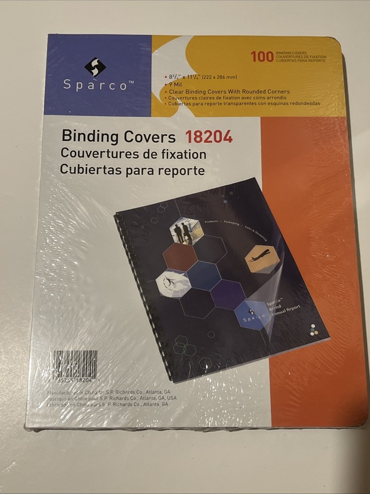 Sparco Binding Covers 18204 (100 Binding Covers.)