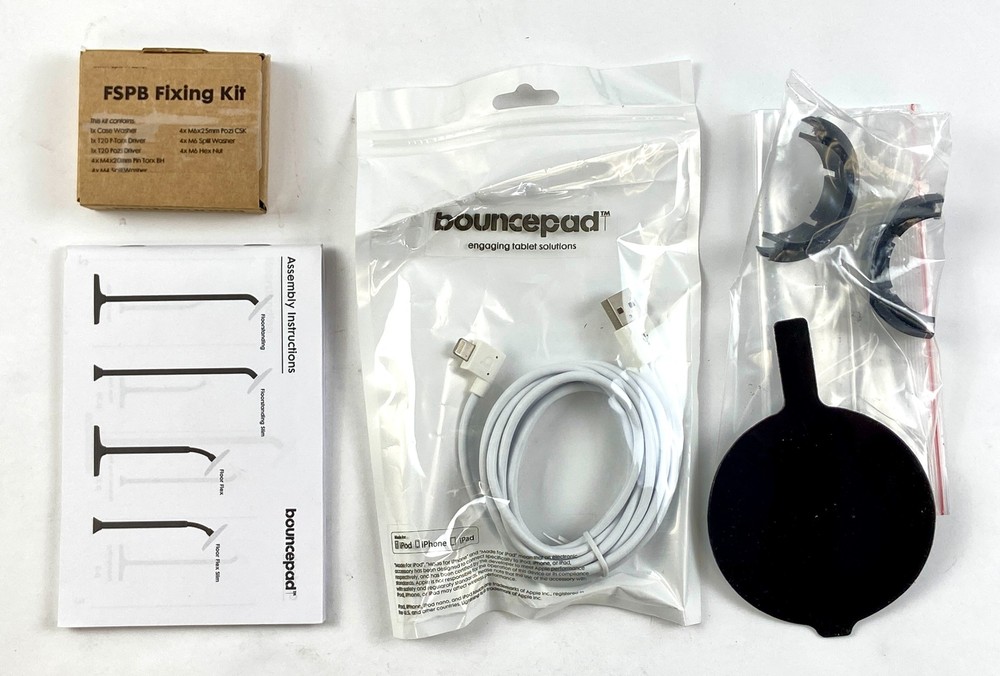 Bouncepad Black Adjustable Floor Stand for iPad & Tablet Display