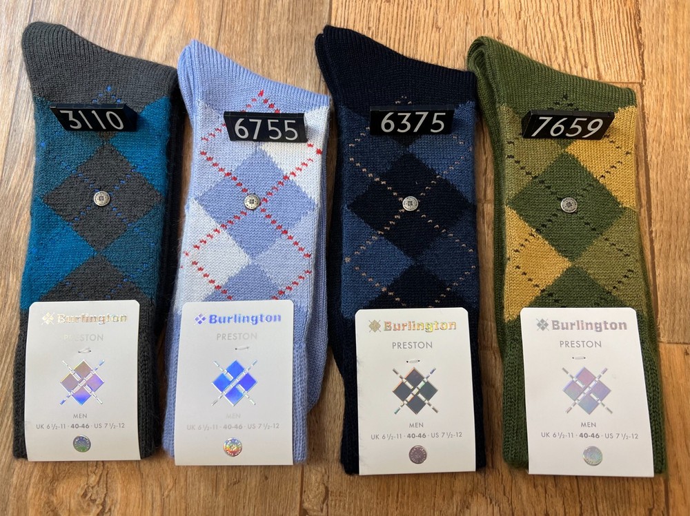 Burlington Mens Preston Argyle Socks