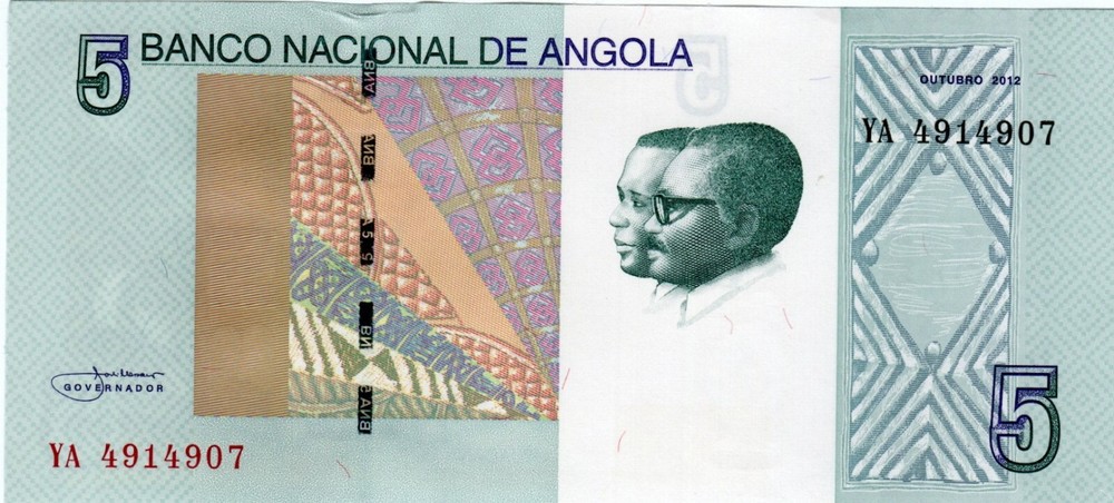 Banknote Angola 5 Kwanzas 2012 P151A