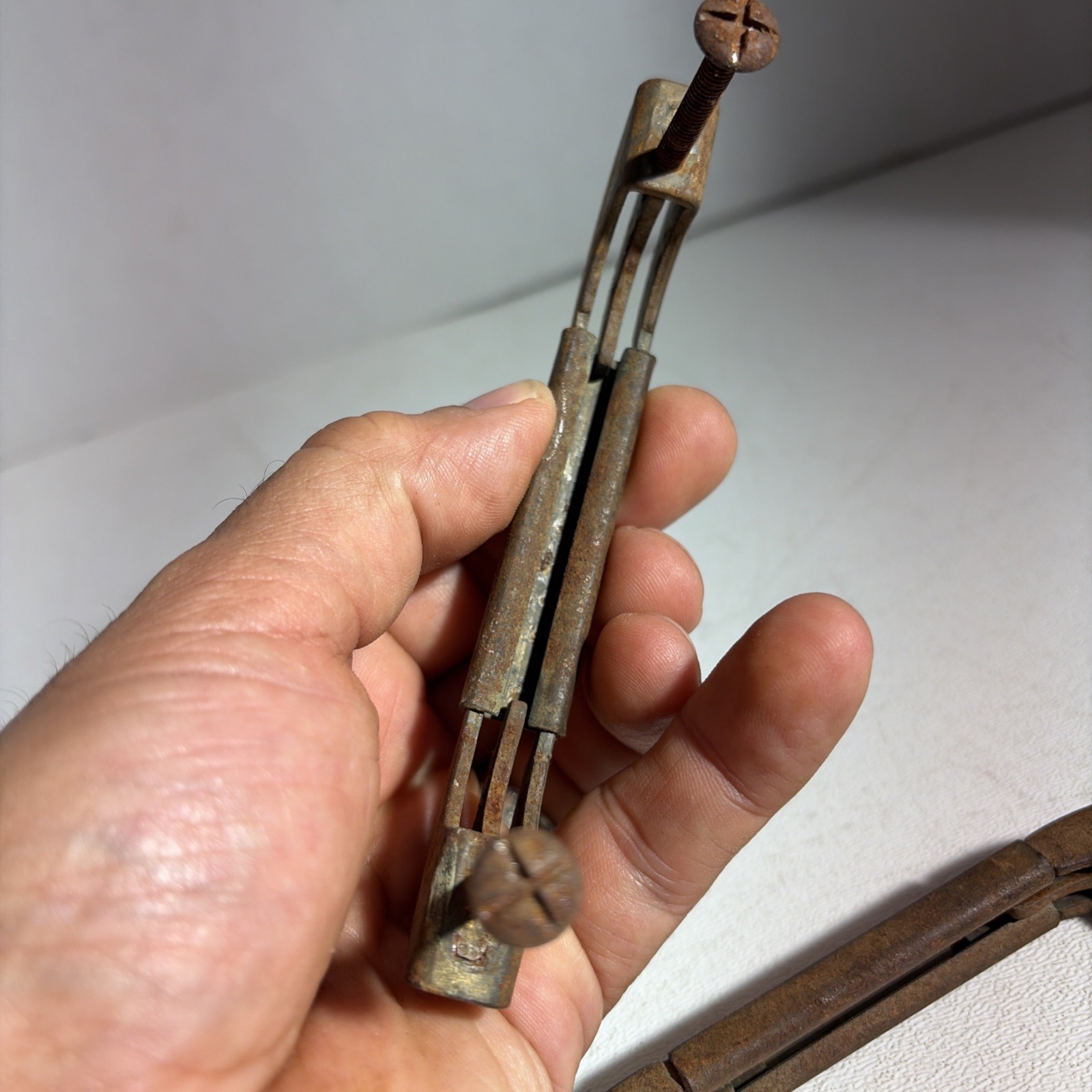 Vintage Art Deco Mid Century Modern Rustic Drawer Pulls Handles Set Of 3