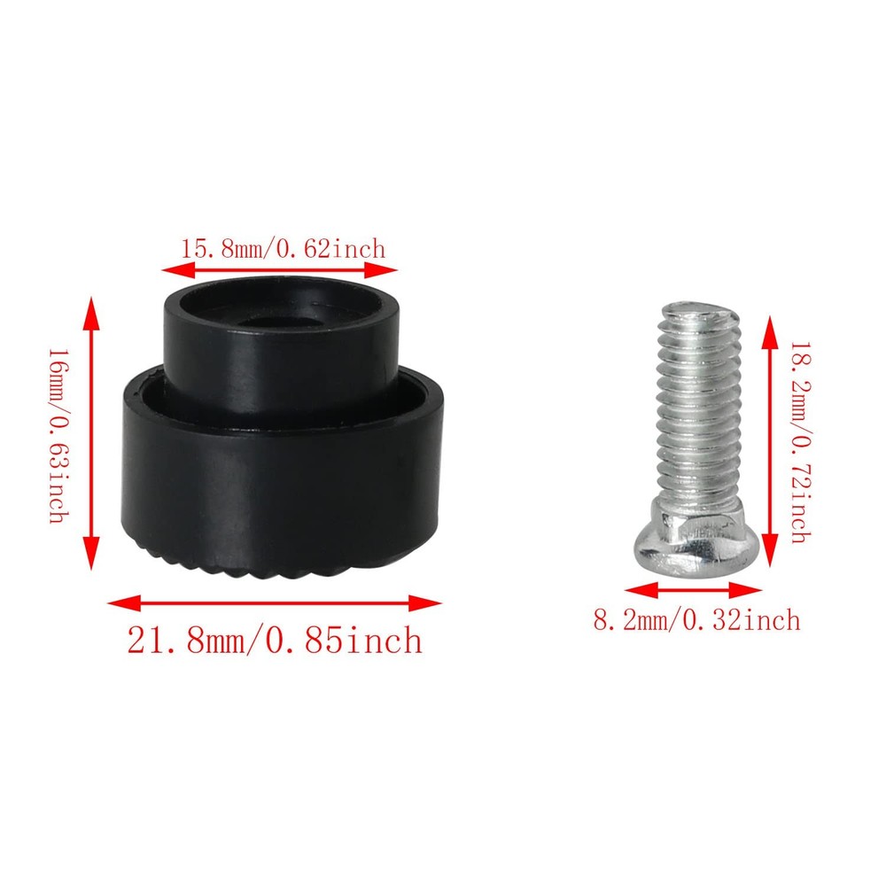 DGBRSM 3pcs Kick Down Door Stop Rubber Tip Replacement Black