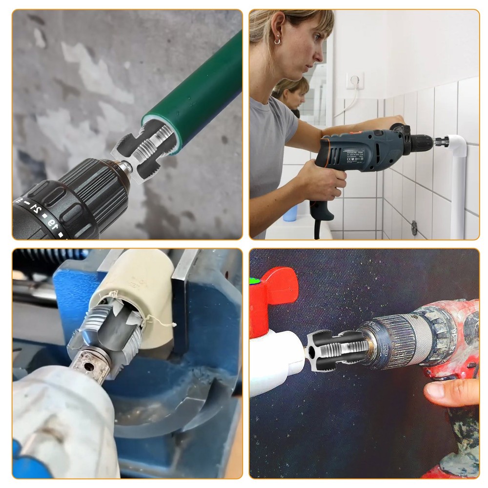 3Pcs 1/2'' & 3/4'' Water Pipe Integrated Internal & External Pipe Threading Tool