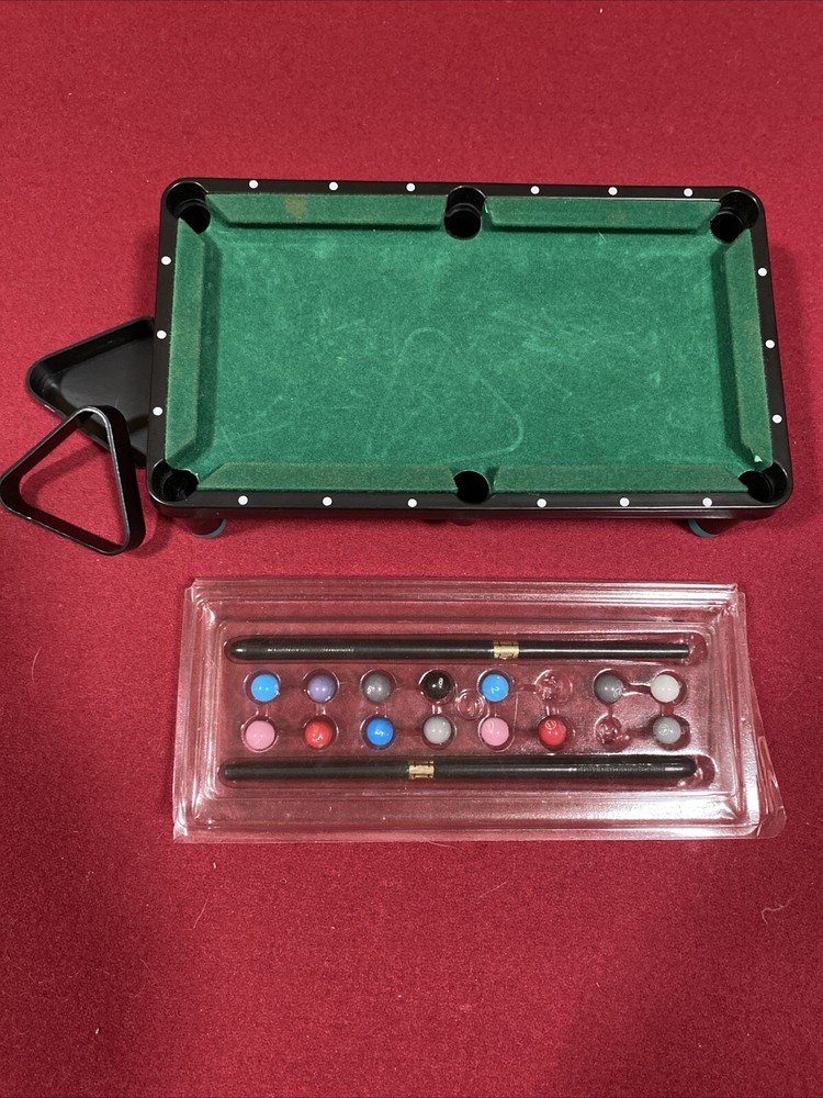Mini Tabletop Pool Table - Small Billiards Game Collectible