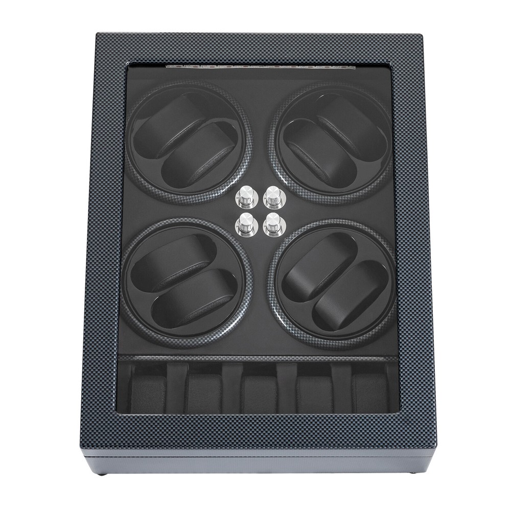 Automatic Rotation 8+5 Watch Winder Box Watch Display Organizer Storage Case