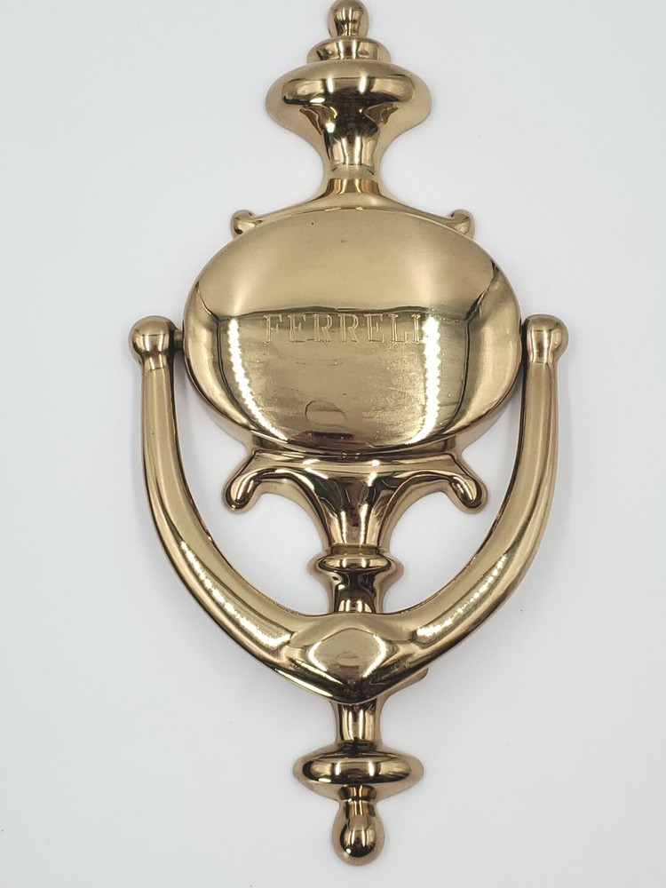 Things Remembered "FERRELL" Polished Solid Brass Door Knocker & Hardware SPAIN