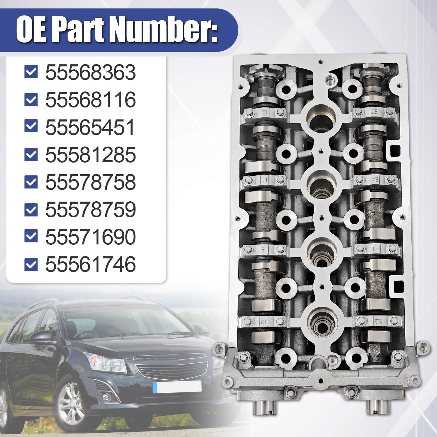 New Cylinder Head Assembly For 2011-2018 Chevy Cruze Sonic 1.8L L4 DOHC